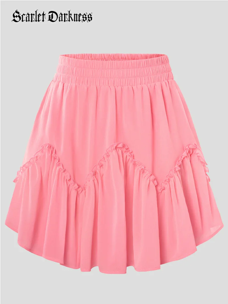 2025 Pirate Boho Tiered Chiffon Swing Mini Skirt - Image 27