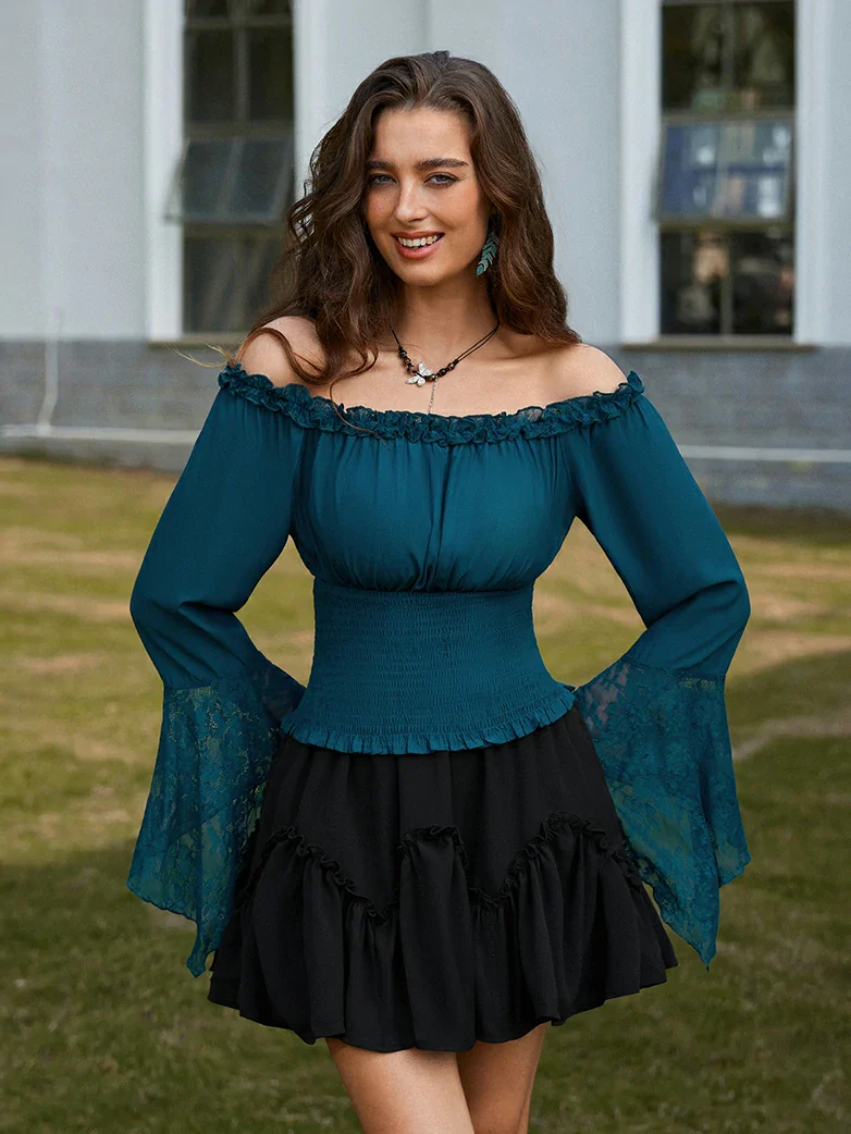 2025 Pirate Boho Tiered Chiffon Swing Mini Skirt - Image 3