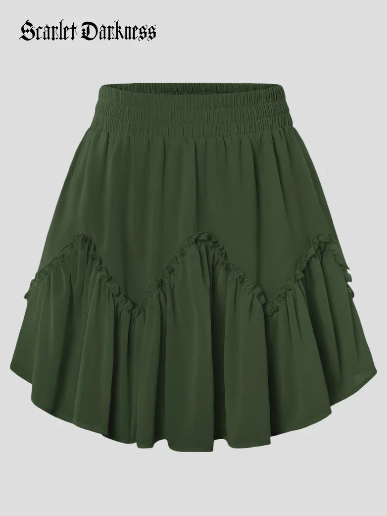 2025 Pirate Boho Tiered Chiffon Swing Mini Skirt - Image 30