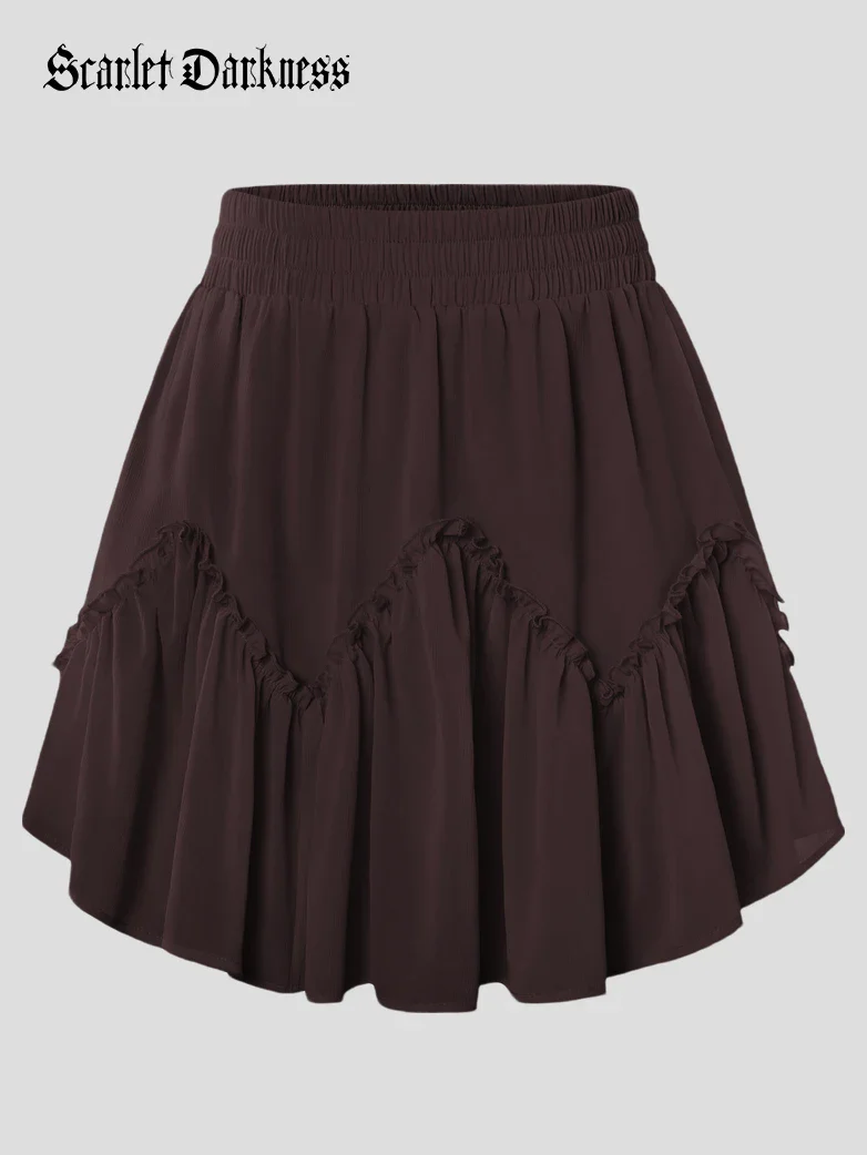 2025 Pirate Boho Tiered Chiffon Swing Mini Skirt - Image 35