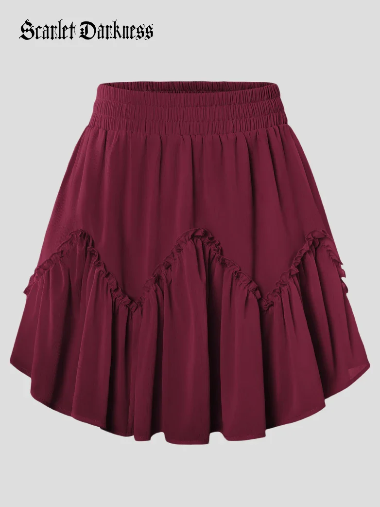 2025 Pirate Boho Tiered Chiffon Swing Mini Skirt - Image 40