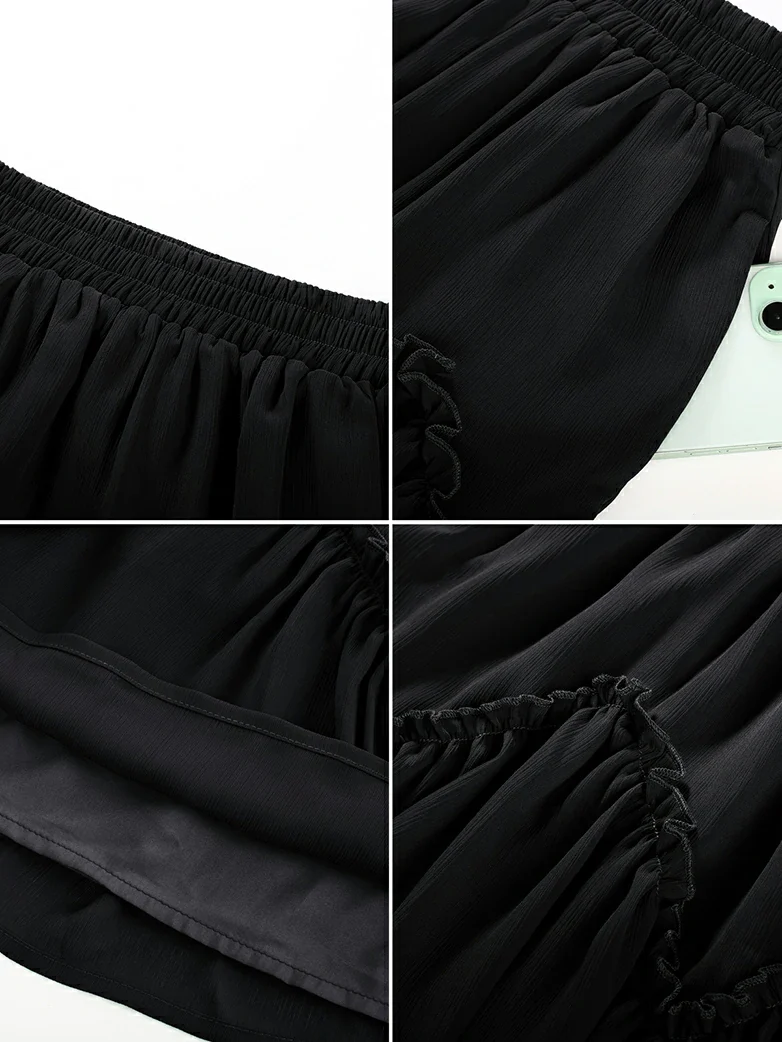 2025 Pirate Boho Tiered Chiffon Swing Mini Skirt - Image 6
