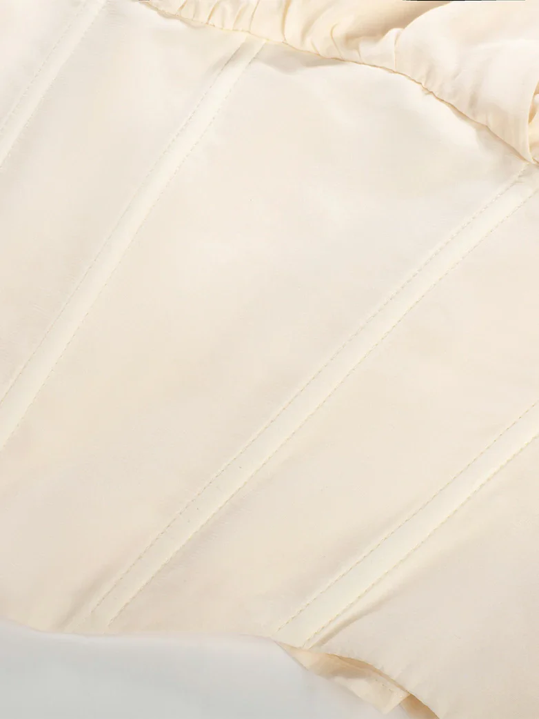 Off Shoulder Long Sleeve Boned Waist Corset Tops - Image 28