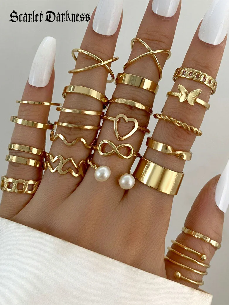 Gothic Open Ring Set 22 Pieces - Image 3