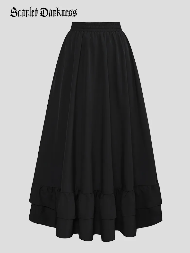 Women Ruffled High-Low 3 Ways Pirate Skirt - Image 23