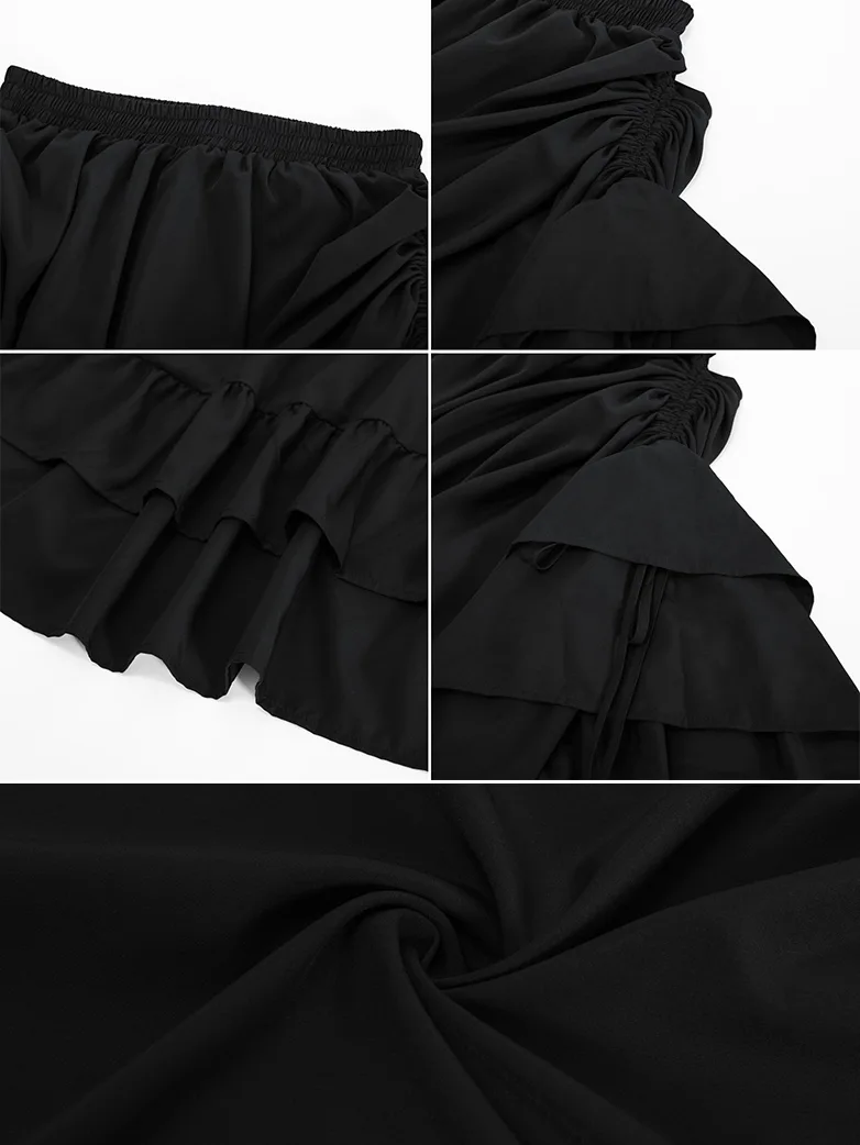 Women Ruffled High-Low 3 Ways Pirate Skirt - Image 24