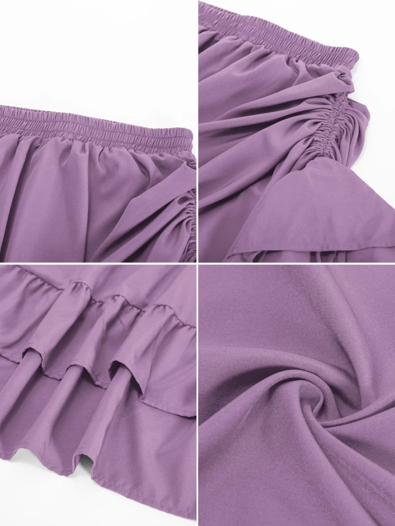 Women Ruffled High-Low 3 Ways Pirate Skirt - Image 30