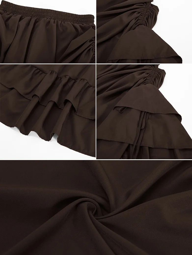 Women Ruffled High-Low 3 Ways Pirate Skirt - Image 5