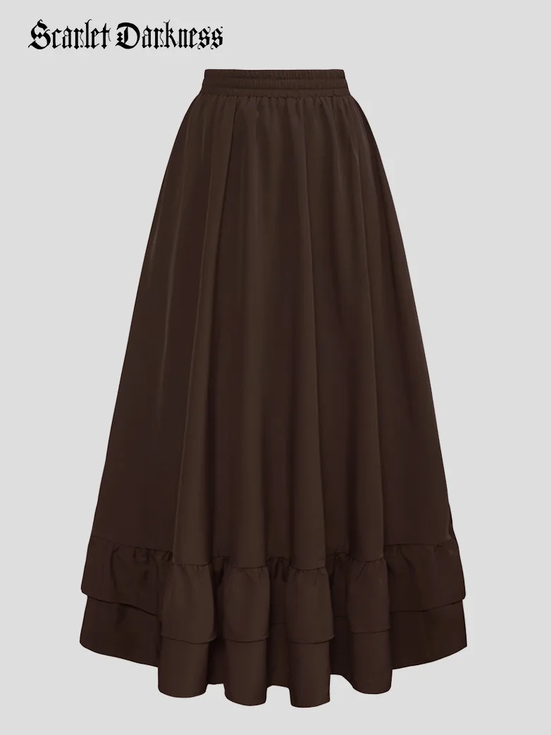 Women Ruffled High-Low 3 Ways Pirate Skirt - Image 6