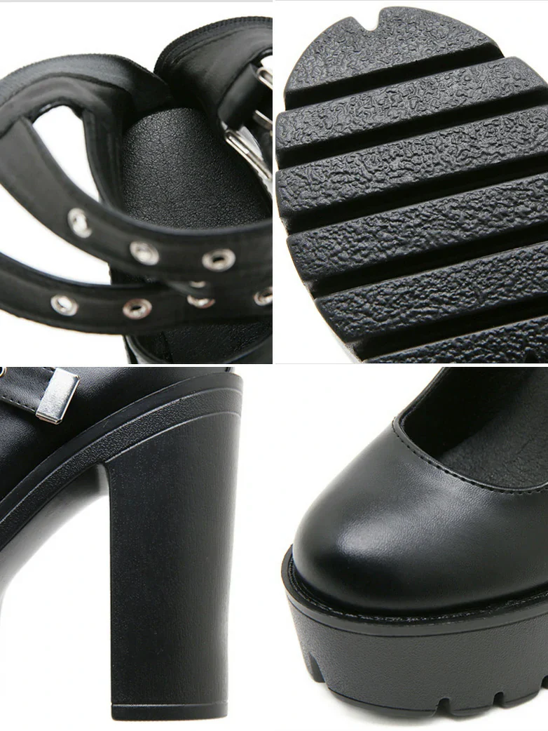 Punk Rivet High Heels - Image 5