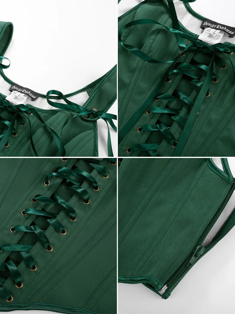 Renaissance Costume Set Maxi Dress+Bones Corset - Image 19