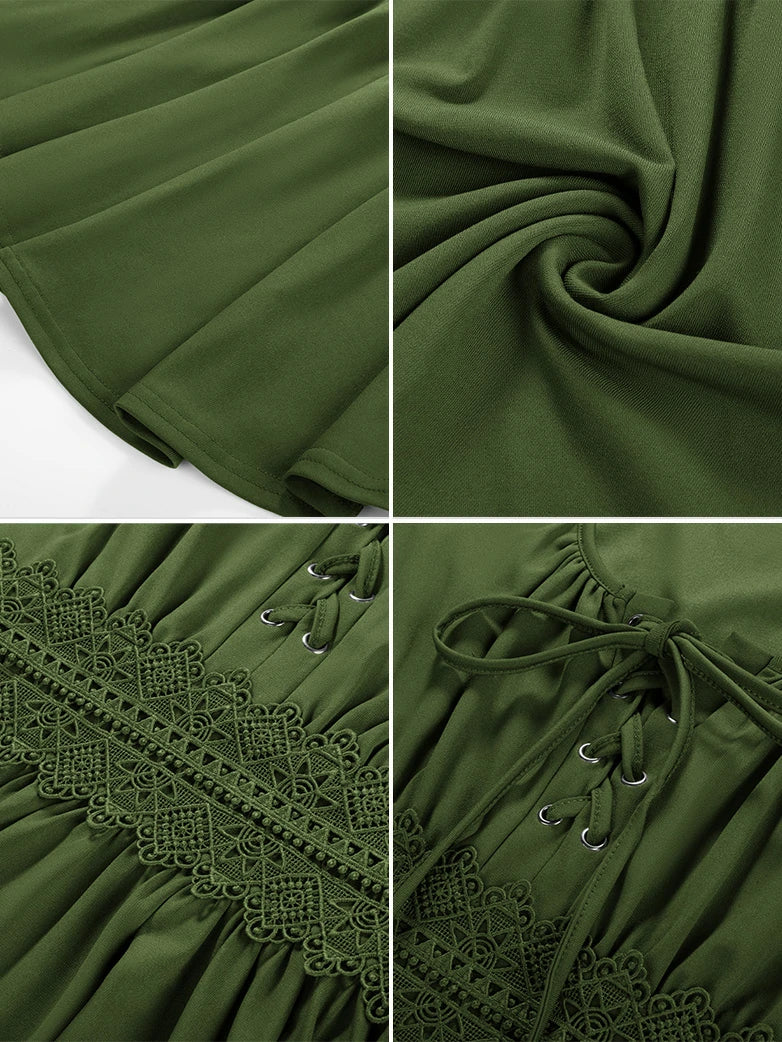 Renaissance Curved Hem Bell Sleeve Slit Tops - Image 6
