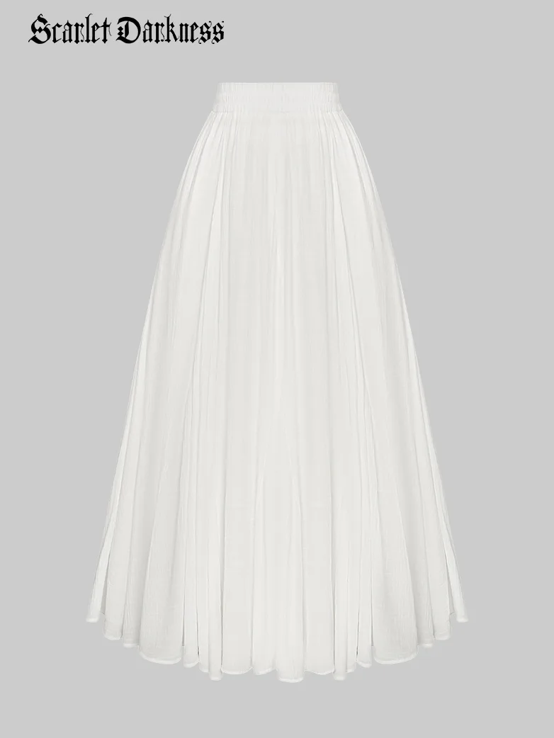 Renaissance Elastic Waist Fairy Swing Pockets Skirt - Image 18