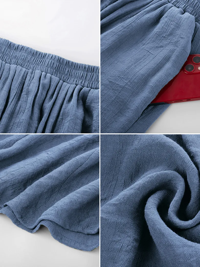 Renaissance Elastic Waist Fairy Swing Pockets Skirt - Image 35