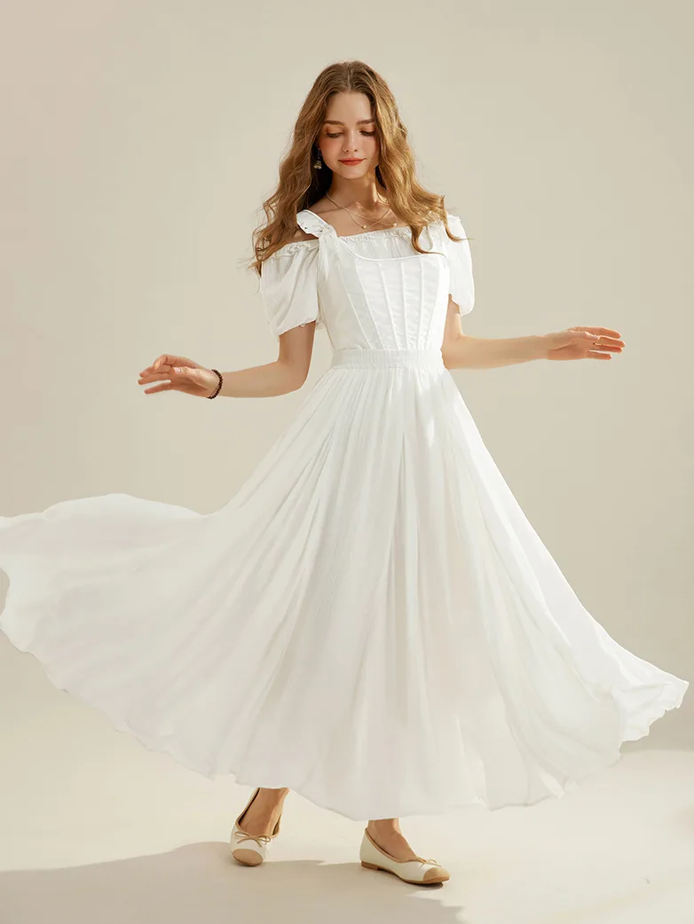 Renaissance Elastic Waist Fairy Swing Pockets Skirt - Image 20