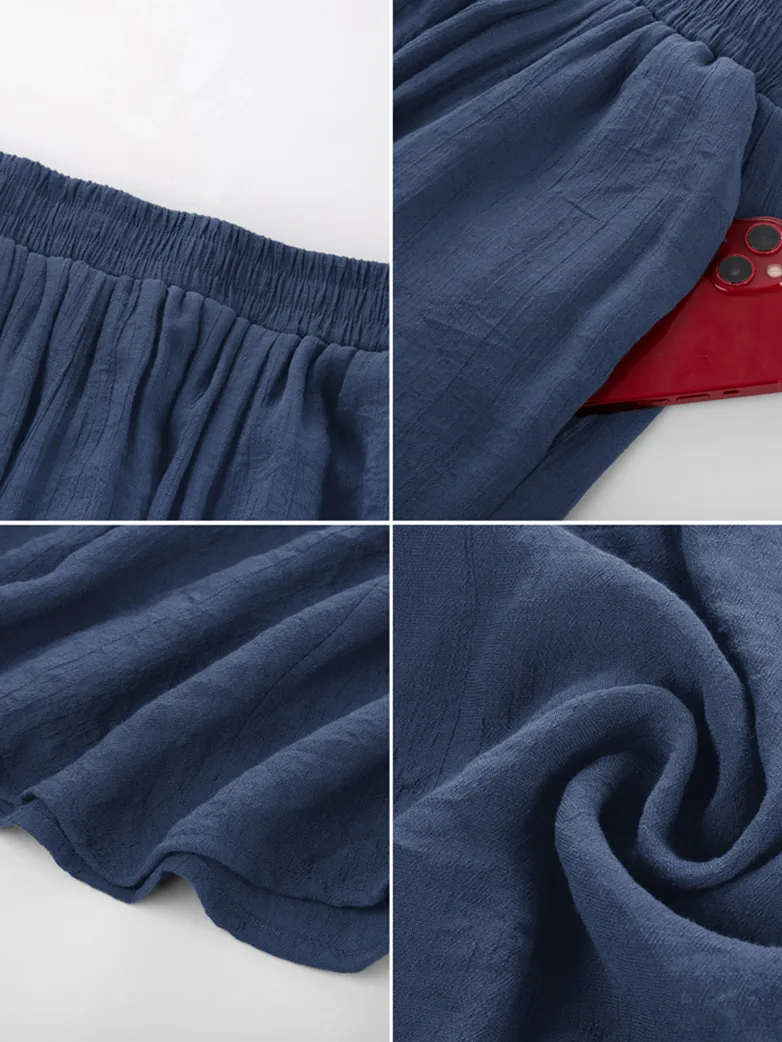 Renaissance Elastic Waist Fairy Swing Pockets Skirt - Image 5