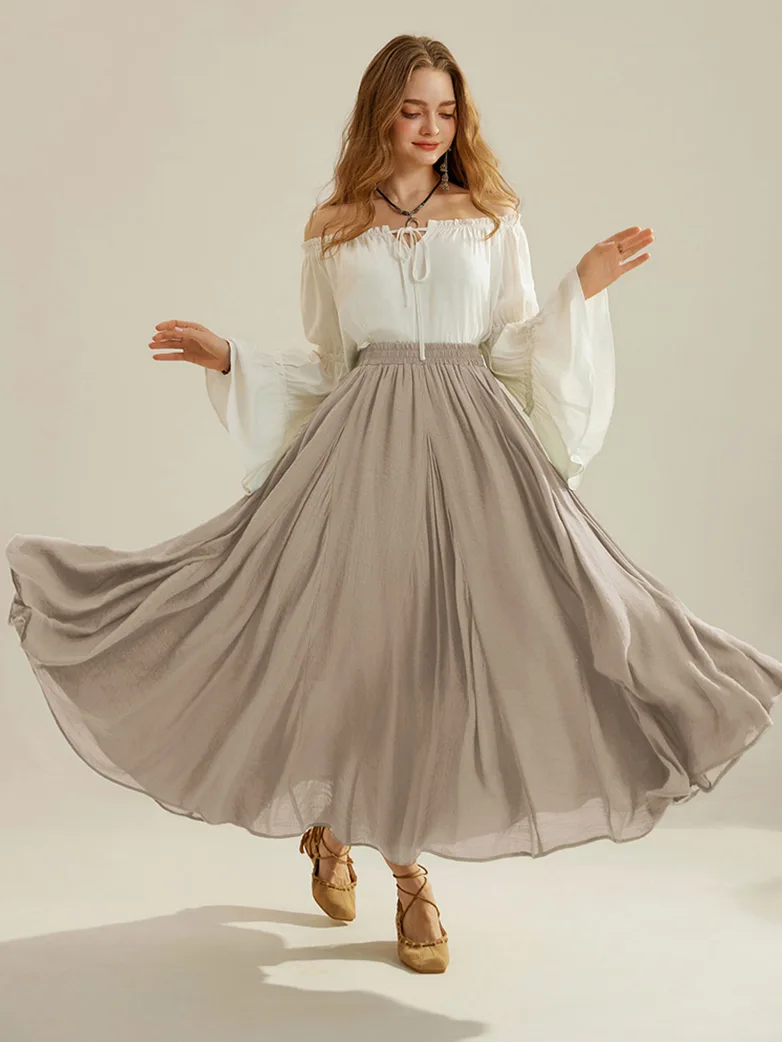 Renaissance Big Swing Flared Skirt with pockets - Image 36