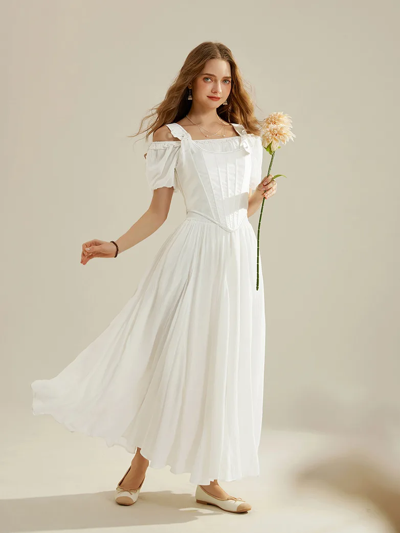 Renaissance Elastic Waist Fairy Swing Pockets Skirt - Image 19