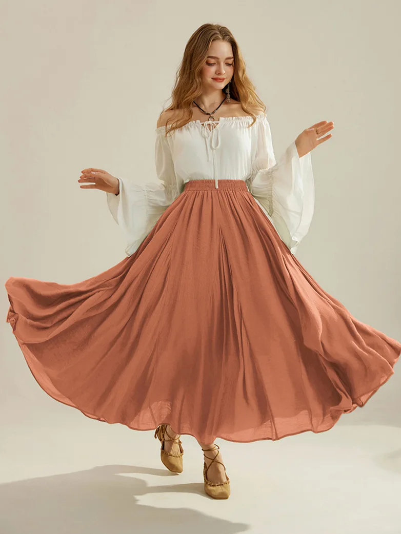 Renaissance Big Swing Flared Skirt with pockets - Image 40