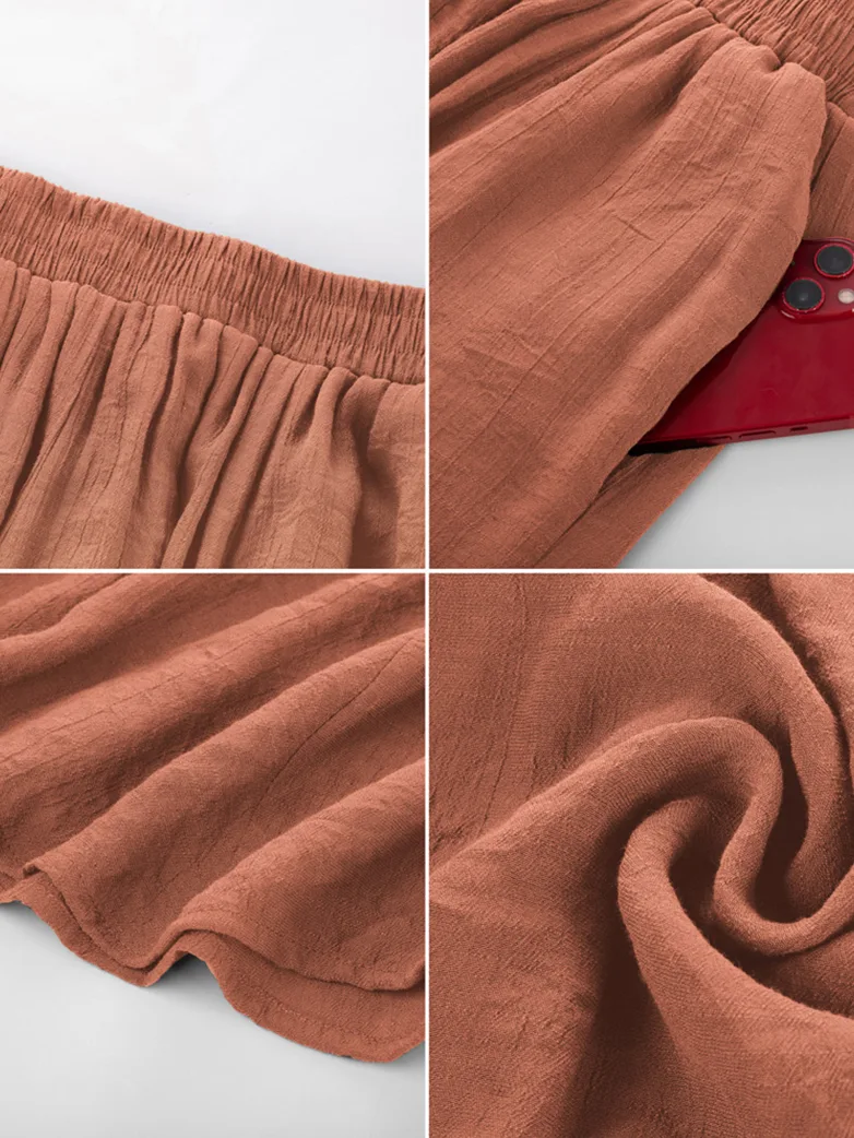 Renaissance Elastic Waist Fairy Swing Pockets Skirt - Image 45