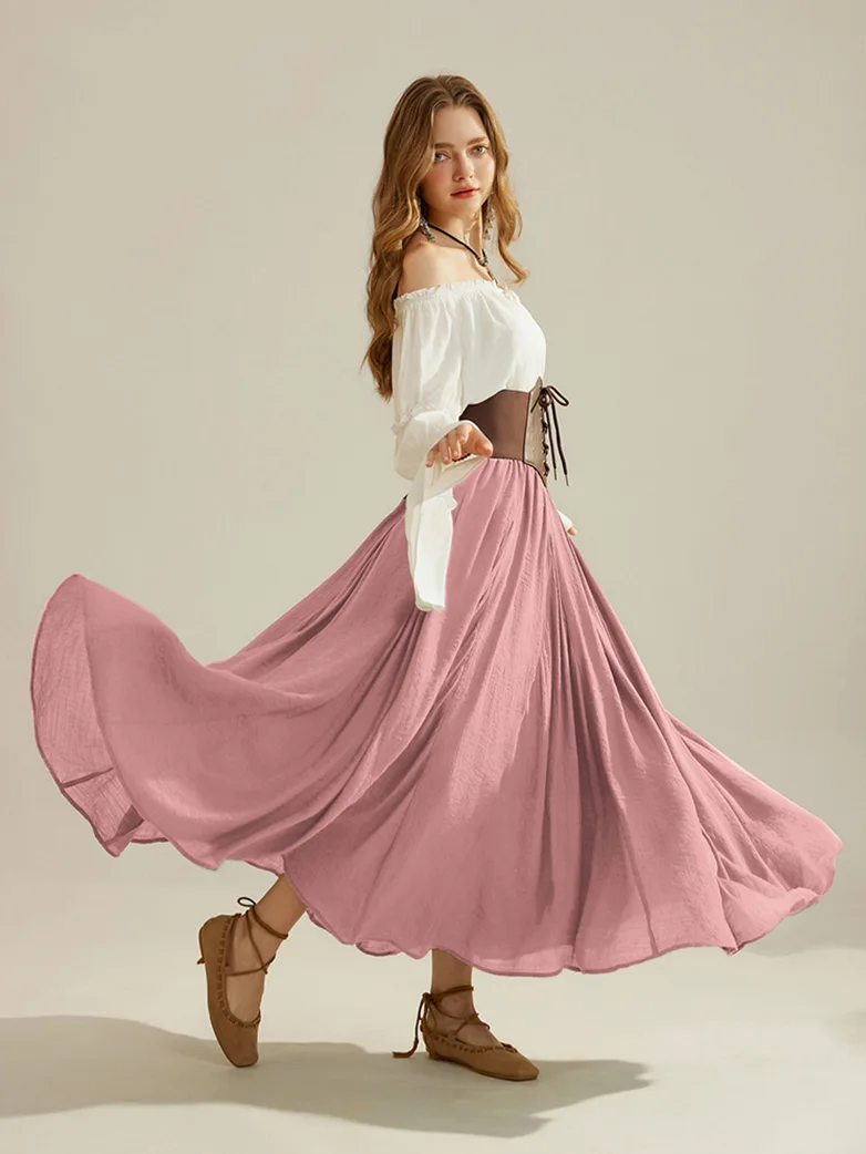 Renaissance Big Swing Flared Skirt with pockets - Image 43