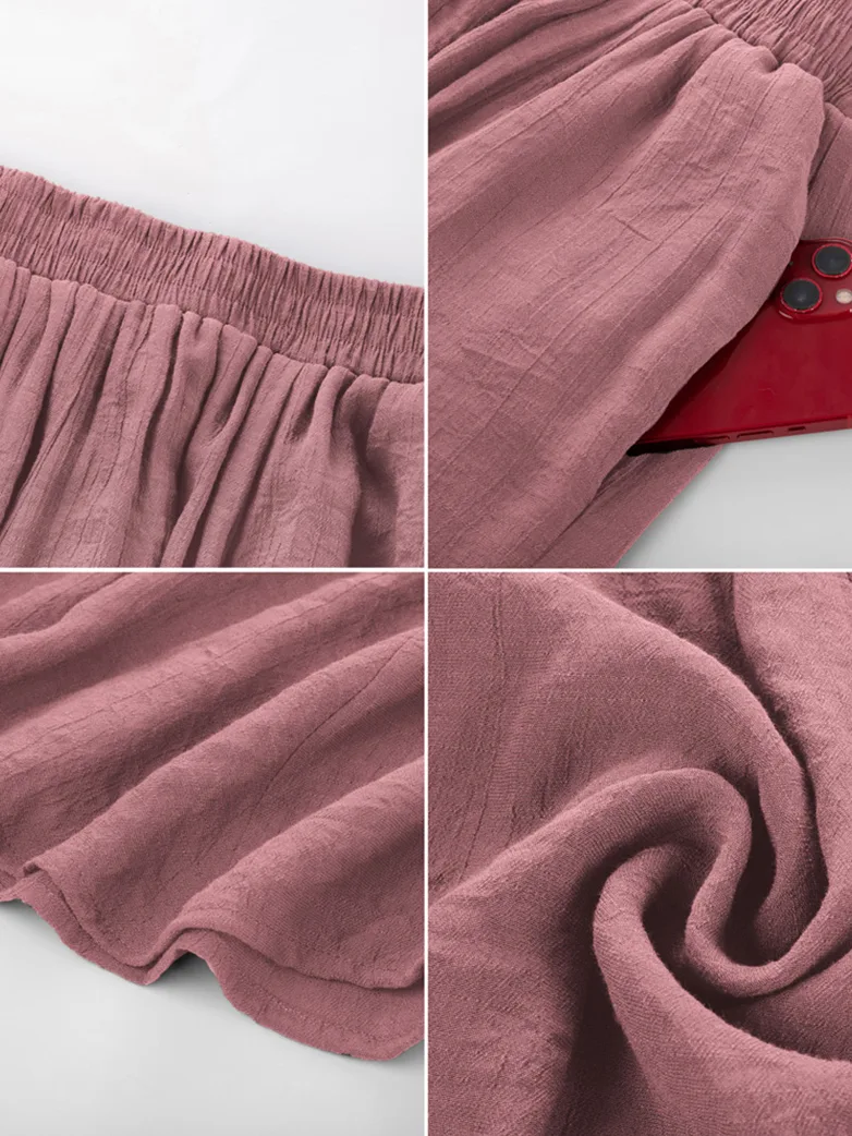 Renaissance Elastic Waist Fairy Swing Pockets Skirt - Image 47
