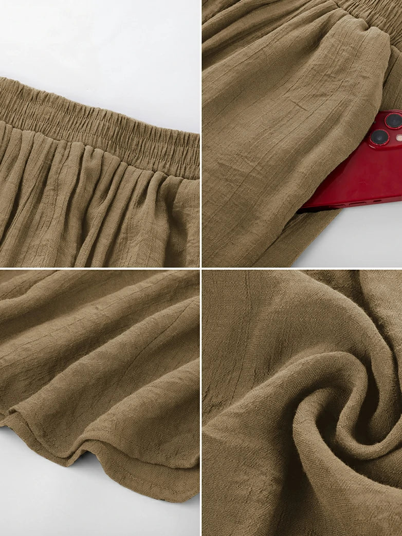 Renaissance Elastic Waist Fairy Swing Pockets Skirt - Image 64