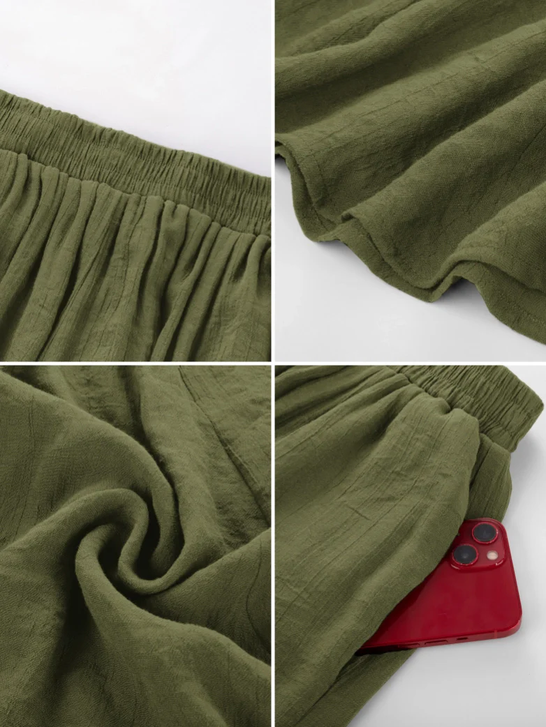 Renaissance Elastic Waist Fairy Swing Pockets Skirt - Image 87