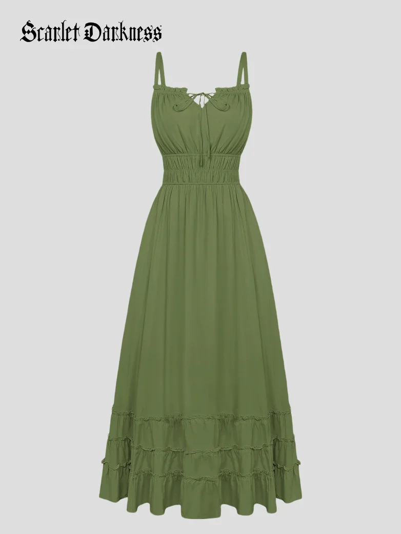 Women Renaissance Boho Chic Pockets Maxi Dress - Image 16