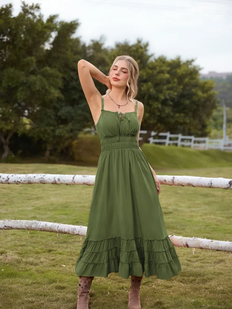 Women Renaissance Boho Chic Pockets Maxi Dress - Image 18