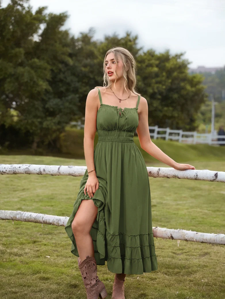 Women Renaissance Boho Chic Pockets Maxi Dress - Image 19