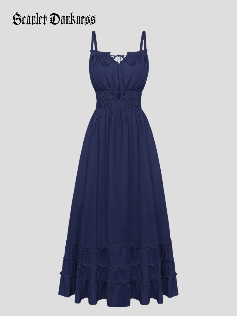 Women Renaissance Boho Chic Pockets Maxi Dress - Image 25
