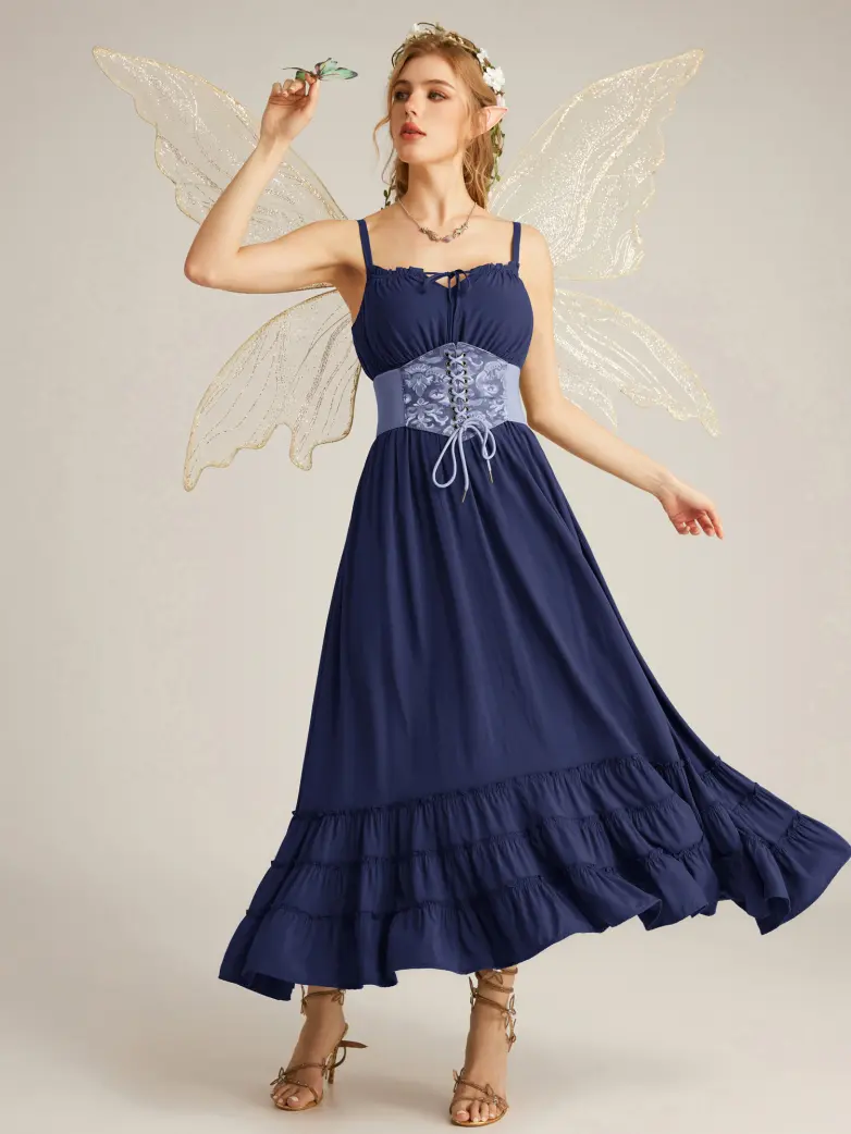 Women Renaissance Boho Chic Pockets Maxi Dress - Image 27