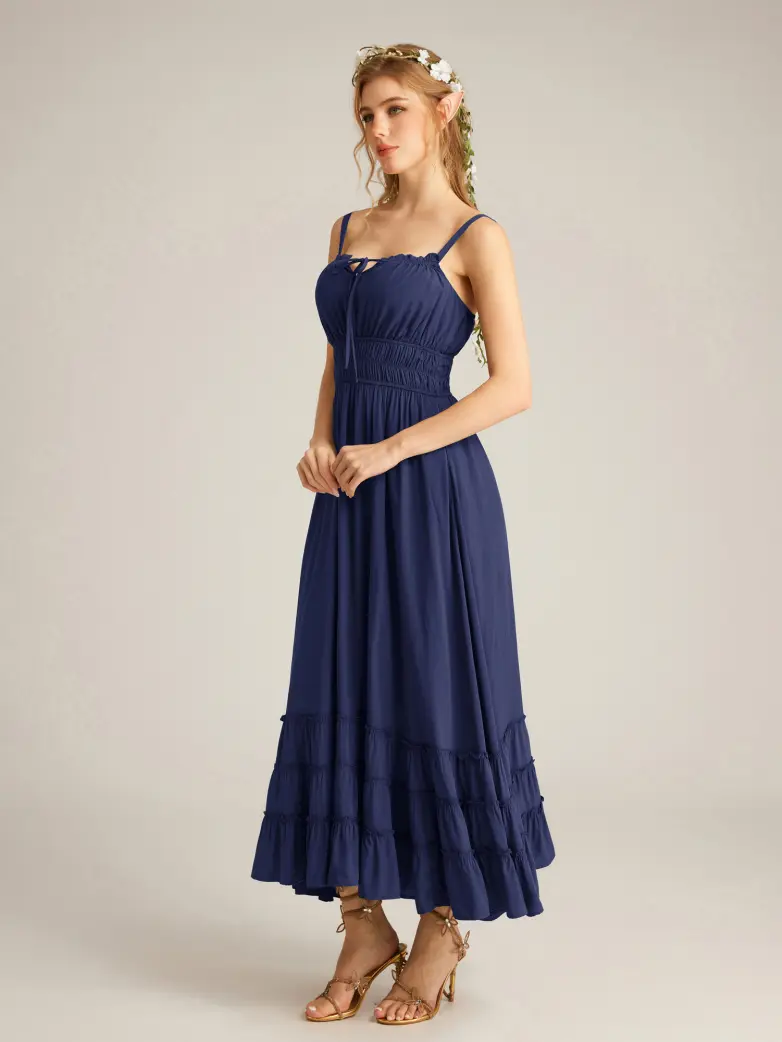 Women Renaissance Boho Chic Pockets Maxi Dress - Image 28