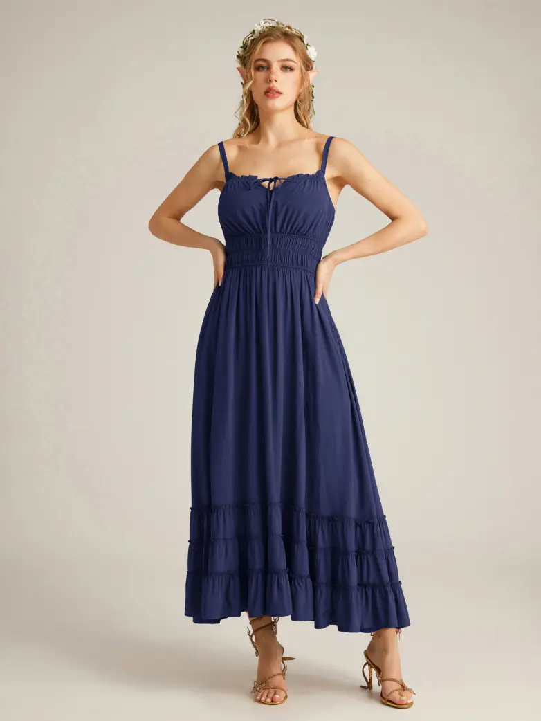 Women Renaissance Boho Chic Pockets Maxi Dress - Image 29