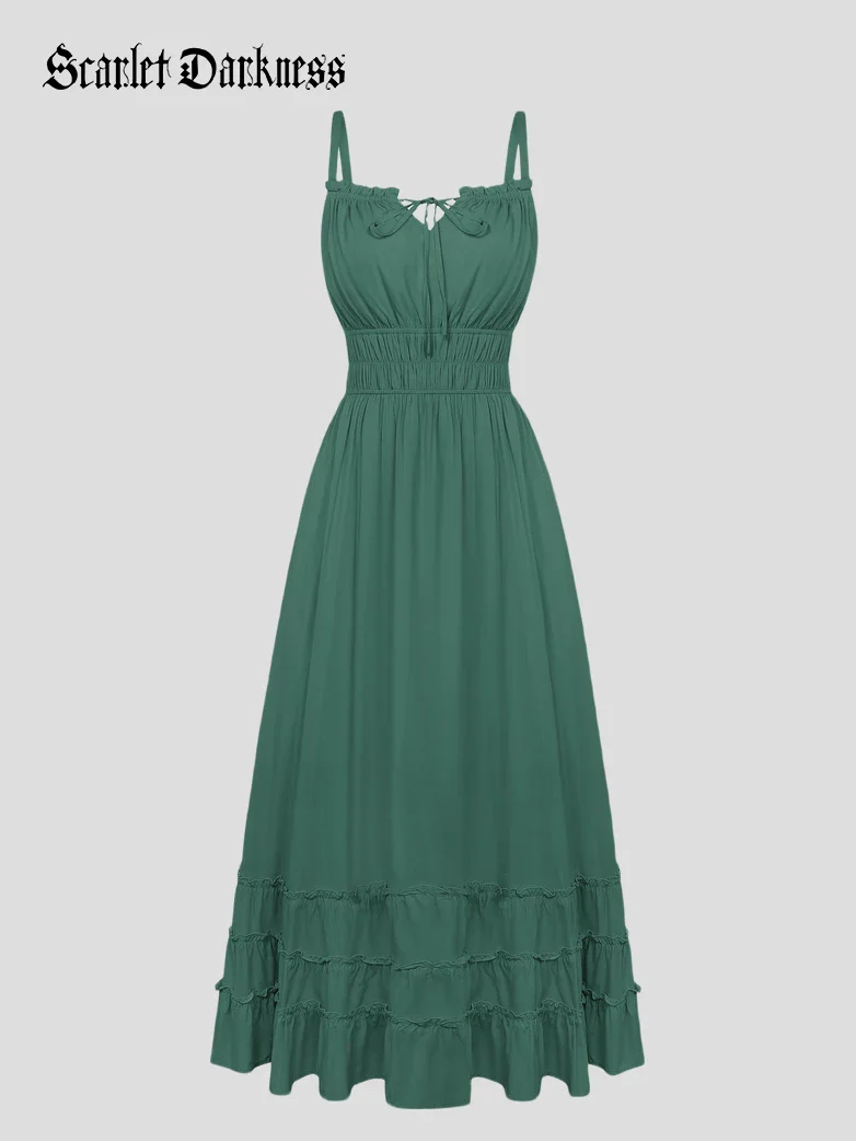 Women Renaissance Boho Chic Pockets Maxi Dress - Image 46