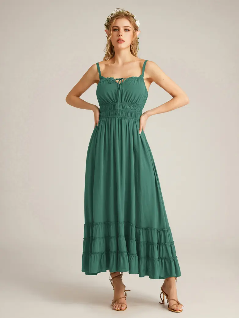 Women Renaissance Boho Chic Pockets Maxi Dress - Image 48