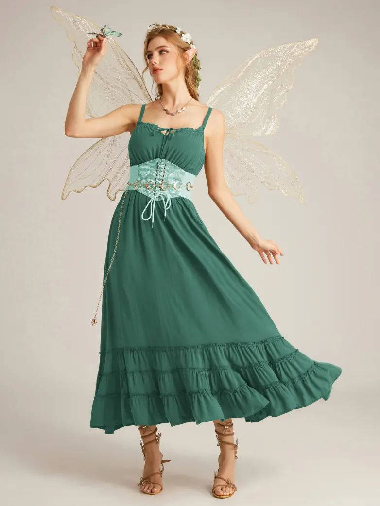 Women Renaissance Boho Chic Pockets Maxi Dress - Image 49