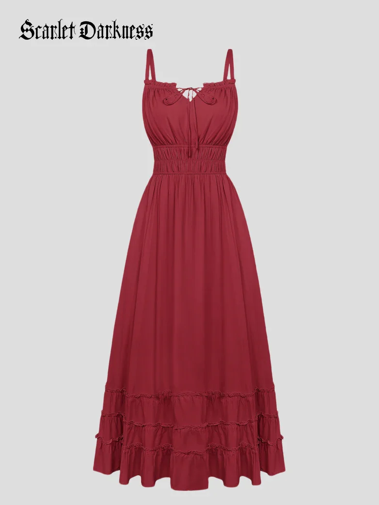 Women Renaissance Boho Chic Pockets Maxi Dress - Image 51