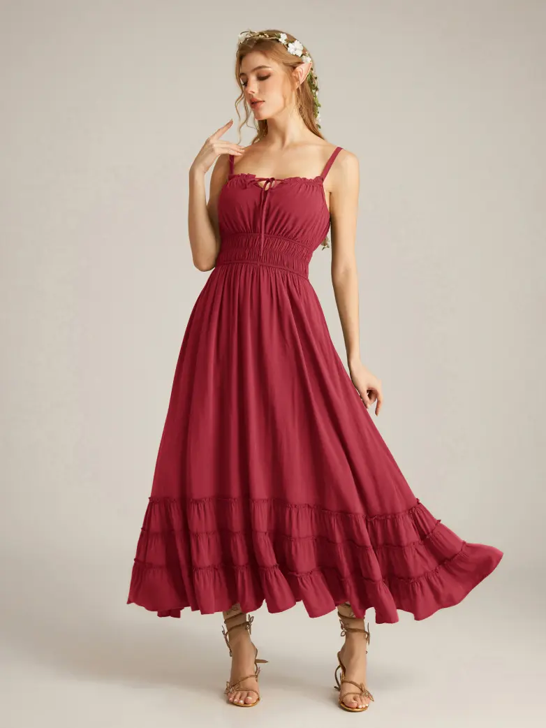 Women Renaissance Boho Chic Pockets Maxi Dress - Image 52