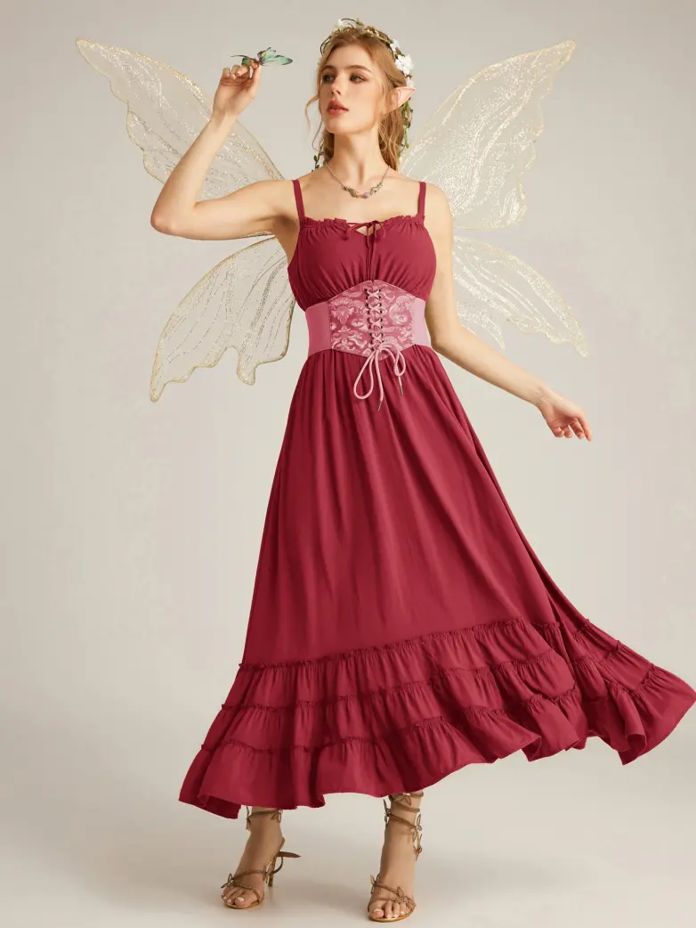 Women Renaissance Boho Chic Pockets Maxi Dress - Image 54