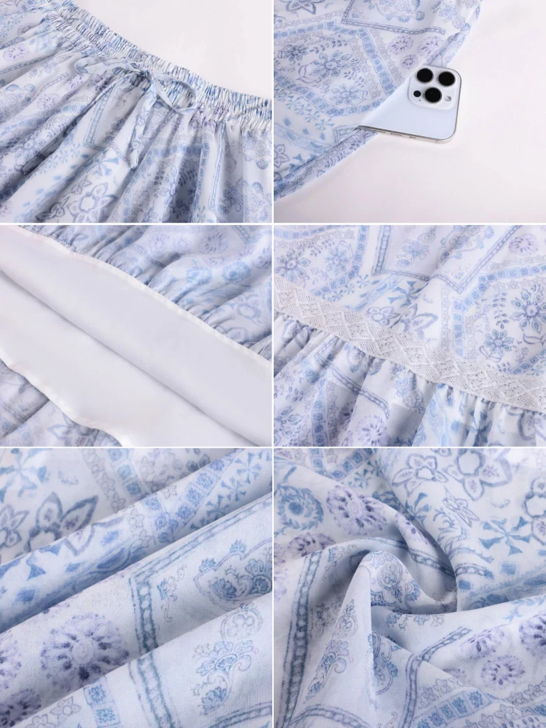 Women Renaissance Boho Chic Swing Pockets Skirt - Image 14