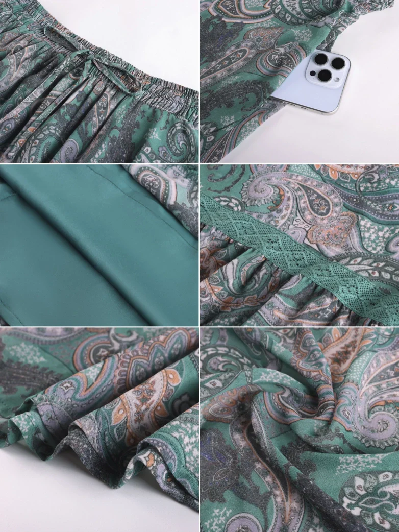 Women Renaissance Boho Chic Swing Pockets Skirt - Image 3