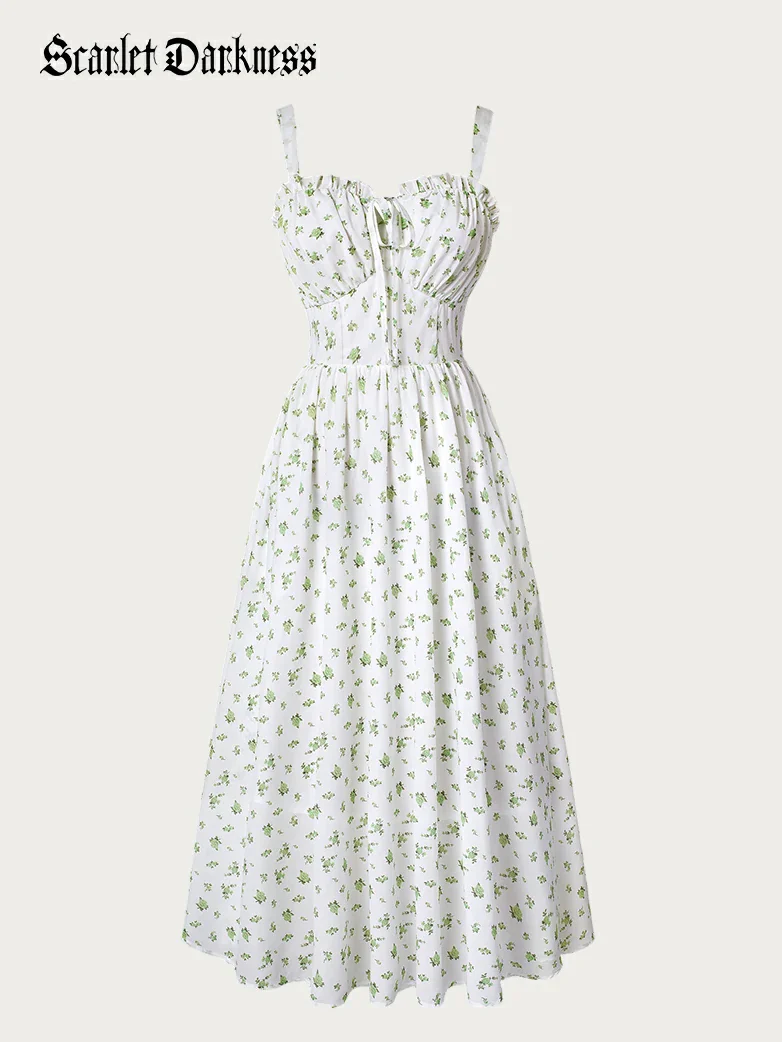 Sweetheart Floral Summer Wedding Pockets Dress - Image 39