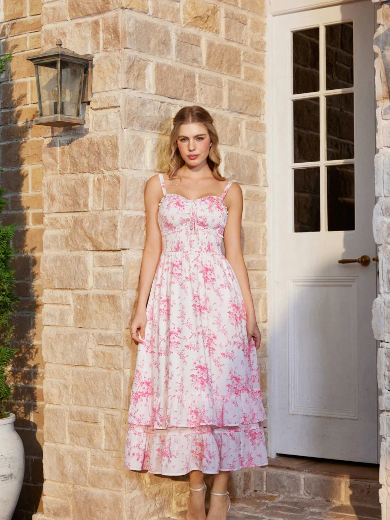 Women Renaissance Chiffon Pleated Pockets Dress - Image 24