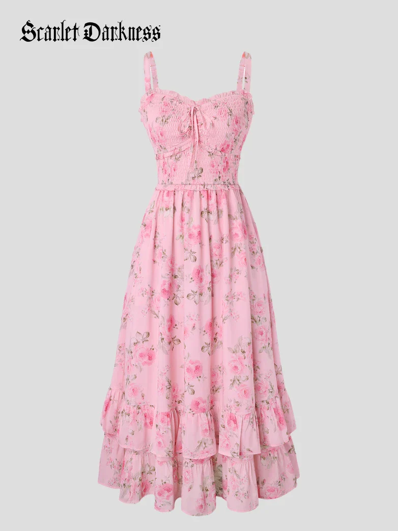 Women Renaissance Chiffon Pleated Pockets Dress - Image 35