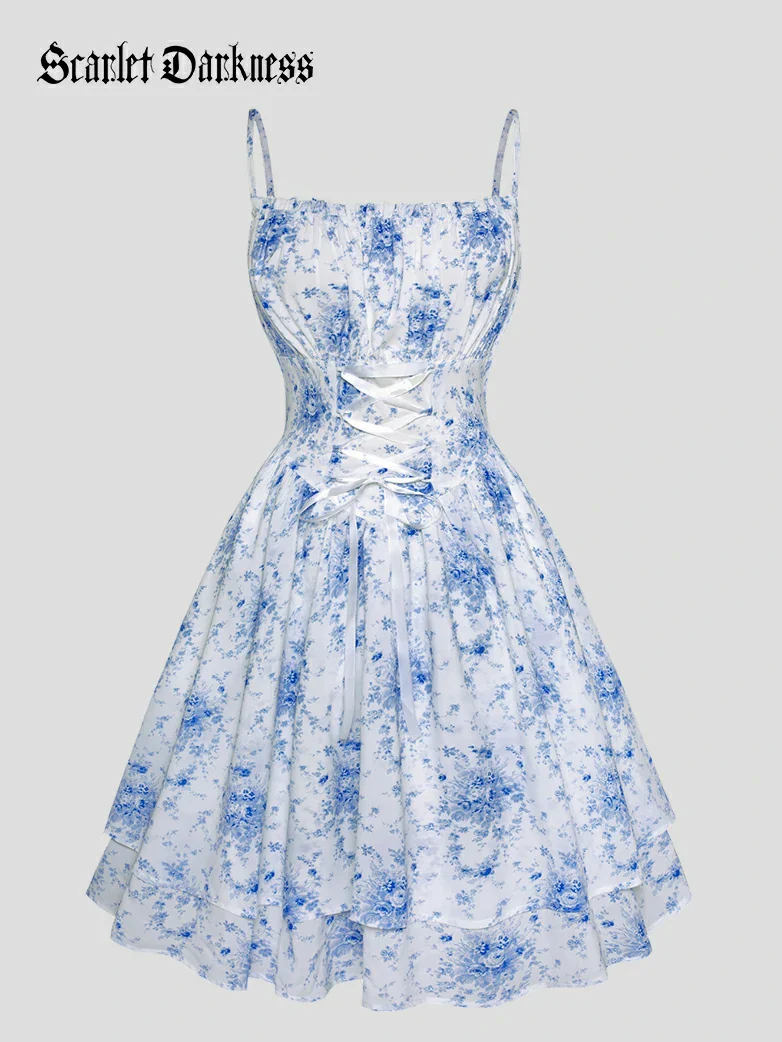 Spring Victorian Pastoral Milkmaid Pockets Dress - Image 8