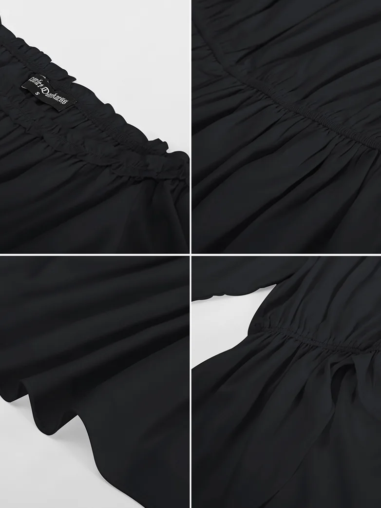Renaissance Slit Sleeve Off Shoulder Chiffon Tops - Image 12