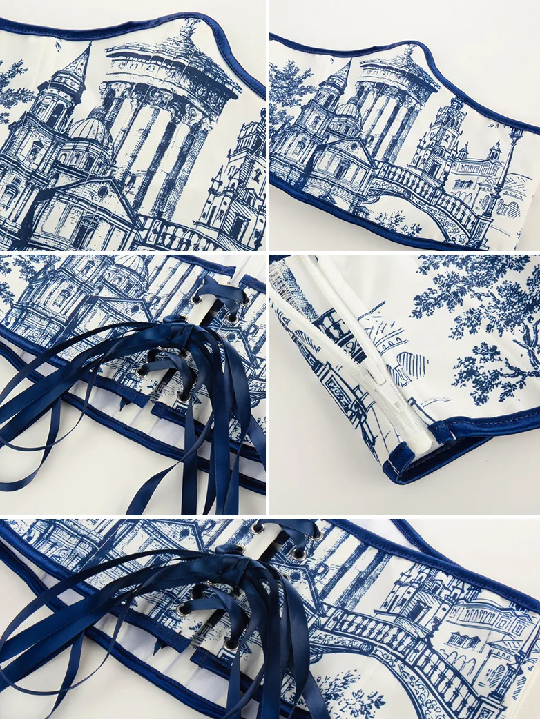 Waist Shape Corset Belt with 15 Bones and Lace-up - Image 13