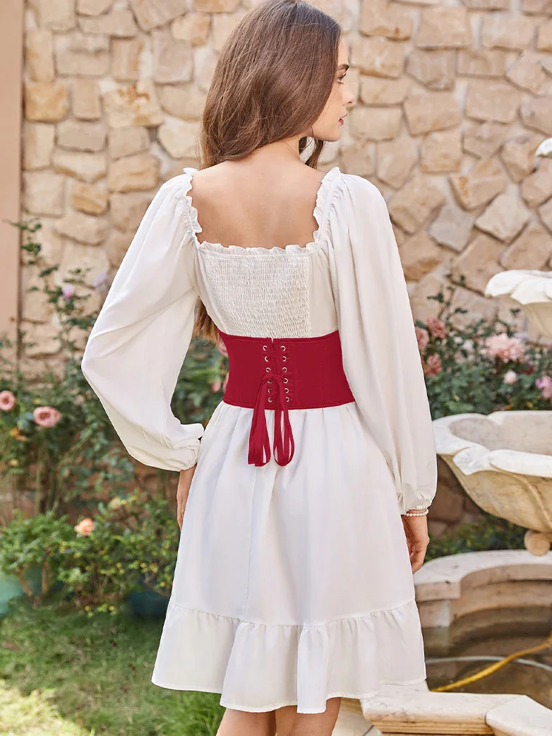 Ren Faire Waist Cincher Corset Belt with Metal Hook - Image 11